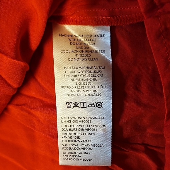 The Bettina Linen Blend Tiered Mini Shirt Dress By Maeve - Picture 9 of 12